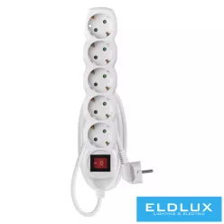   EMOS elosztó (hosszabbító) 5 aljzat 1.5m 1.5mm² kapcsolható