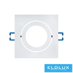   UNIVERSO Süllyesztett spot lámpatest 1xPAR16 foglalat nélkül Fehér 82x82x24mm kivágás:D75mm