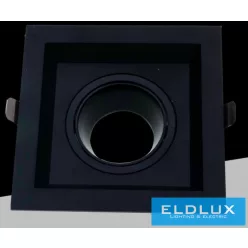   UNIVERSO Süllyesztett spot lámpatest 1xGU10 fekete 123x123x41mm/100x100mm