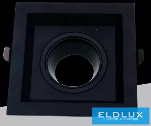 UNIVERSO Süllyesztett spot lámpatest 1xGU10 fekete 123x123x41mm/100x100mm