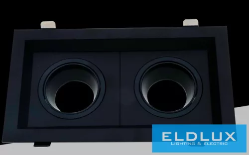 UNIVERSO Süllyesztett spot lámpatest 2xGU10 fekete