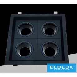 UNIVERSO Süllyesztett spot lámpatest 4xGU10 fekete 