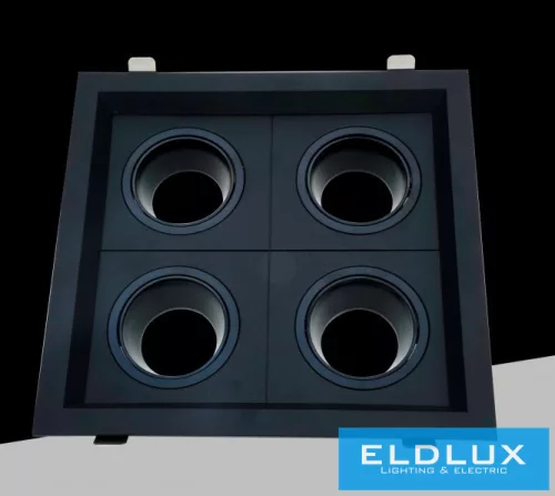 UNIVERSO Süllyesztett spot lámpatest 4xGU10 fekete 