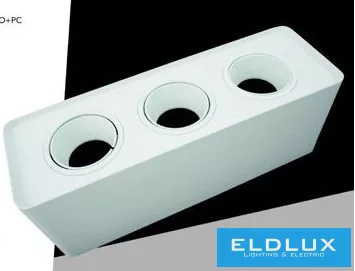 UNIVERSO Falon kívüli spotlámpa 3xPAR16 foglalat nélkül IP20 Fehér 298x88x110mm