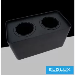 UNIVERSO Spot lámpatest IP20 Fekete 2xGU10