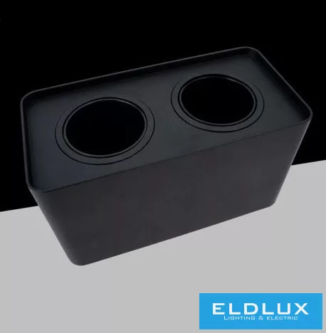 UNIVERSO Spot lámpatest IP20 Fekete 2xGU10