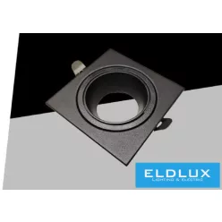   UNIVERSO süllyesztett spot lámpa 1xGU10 IP20 88x88x31mm kivágás:75X75mm fekete 5év