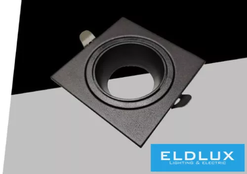 UNIVERSO süllyesztett spot lámpa 1xGU10 IP20 88x88x31mm kivágás:75X75mm fekete 5év