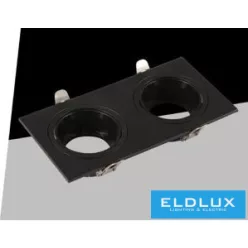   UNIVERSO Süllyesztett spot lámpa 1xGU10 IP20 Fekete 175x88x31mm kivágás:160x75mm 5év