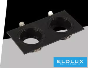 UNIVERSO Süllyesztett spot lámpa 1xGU10 IP20 Fekete 175x88x31mm kivágás:160x75mm 5év