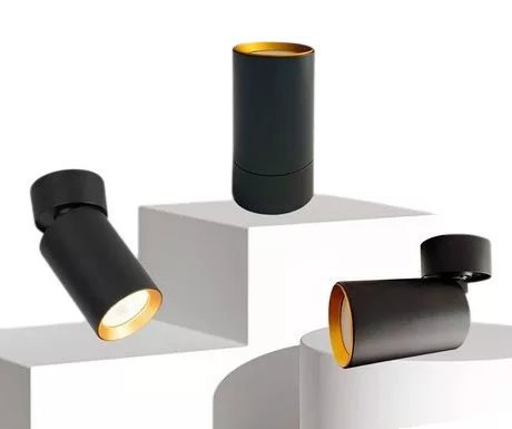 UNIVERSO Spot lámpatest 1xGU10 Max.35w IP20 Fekete/arany D60x120mm