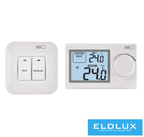 EMOS Manuális vezeték nélküli szobatermosztát 