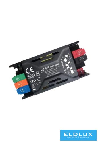 UNIVERSO Dimmelhető fémházas tápegység DC:24V 60w 2.5A IP20 105x50x23mm 3év