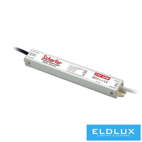 Scharfer kültéri LED Tápegység 24V/2.5A 60Watt IP67 7 év garancia