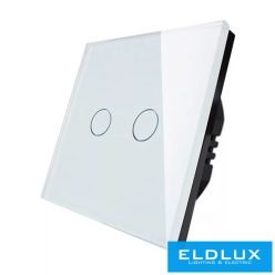   ELDLUX ELDTREND dupla nyomógomb-impulzus érintőkapcsoló (101N)