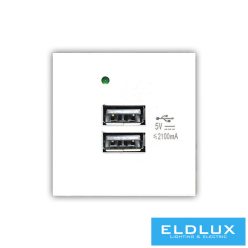 ELDLUX ELDTREND 2×USB töltő aljzat type A fehér