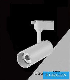 UNIVERSO Egyfázisú sínhez lámpa 30w 2700lm CCT kapcsolóval Ra≥90 24° IP20 fehér 