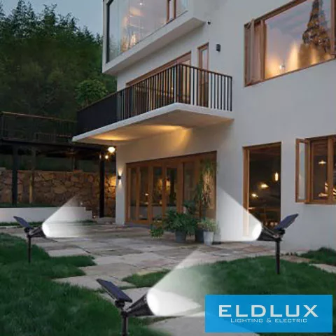 UNIVERSO Solarlámpa fűbe szúrható 3.7V-2000mAH 5.5V-3W 200lm 6500k IP65 fekete