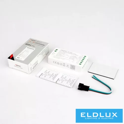 MIBOXER 3in1 RF 2.4G digitális (futófény) Sima/RGB/RGBW LED szalagokhoz vezérlő DC:5V-24V Max.10A