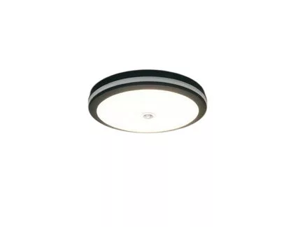 UNIVERSO Mennyezeti lámpa mozgásérzékelővel 18w 2640lm CCT.Kap IP65 fekete D185x49mm