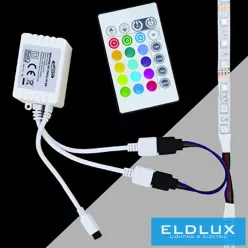   UNIVERSO RGB LED szalaghoz vezérlő infrás távirányítóval 12v max:4A-5m