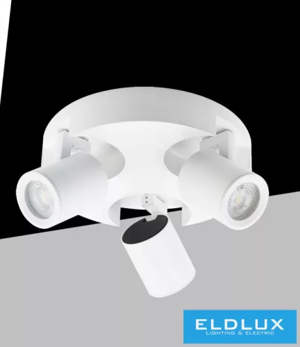 UNIVERSO Spot lámpatest 3xGU10 Max.35w IP20 D220x108mm Fehér