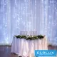 400 LED-es hideg fehér függöny fényfüzér adapterrel 2x2m (8 funkciós)
