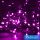 Napelemes 100 LED-es rózsaszín fényfüzér 10m
