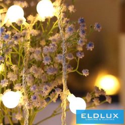   WISDOM fényfüzér meleg fényű 160LED 16m átlátszó kábellel Max Cs. 4db 8 fun. IP44