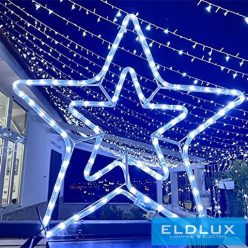   WISDOM Ablakdekoráció csillag hideg fény 88LED 8 fun. 49x49cm IP44