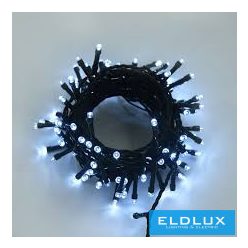   WISDOM fényfüzér hideg fényű 100LED 5m zöld kábellel 8 fun. IP44