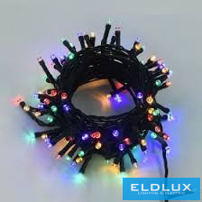 WISDOM fényfüzér multi fényű 100LED 5m zöld kábellel 8 fun. IP44