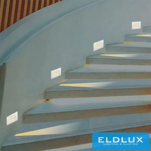 UNIVERSO süllyesztett LED lámpatest PIR 1.3w 25lm 3000k 3m-120°-45sec IP20 fehér