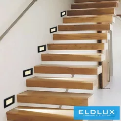   UNIVERSO süllyesztett LED lámpatest PIR 1.3w 25lm 3000k 3m-120°-45sec IP20 fekete