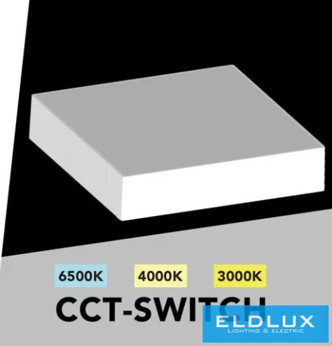 UNIVERSO Négyzet alakú falon kívüli LED panel 22w 2000lm CCT/kap. 120° IP20 Fehér 173x173x36mm