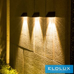   UNIVERSO Solar fali lámpa 5V 0.8w 30lm 6500k IP65 fekete 142x80x73mm