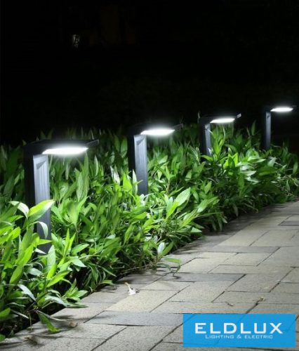 UNIVERSO Solar kerti lámpa 5V 2w 200lm 6500k IP65 fekete 573x162x90mm