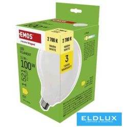   EMOS LED izzó Filament G125 E27 11W(100W) 1521lm Meleg fehér