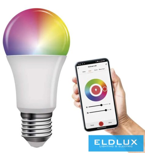 EMOS LED izzó GoSmart A60 / E27 / 11 W (75 W) / 1 050 lm / RGB / dimmelhető / Zigbee