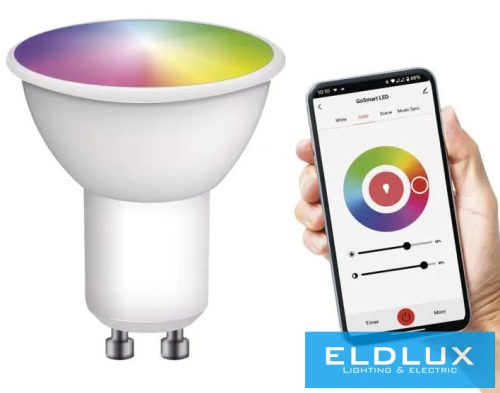 EMOS LED izzó GoSmart MR16 / GU10 / 4,8 W (35 W) / 400 lm / RGB / dimmelhető / Zigbee