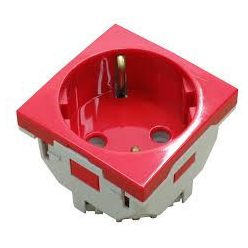45131_SVM Quadro - Schuko konnektor, piros