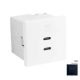 45382_SPM dupla USB töltő (2x USB-C), matt fekete