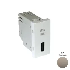 45383_SCH USB-A töltő, pezsgő - 1 modul