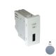 45383_SPR USB-A töltő, ezüst - 1 modul
