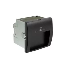   45384_SPM dupla USB töltő (2x USB-A), 20°-os kimenet,  matt fekete