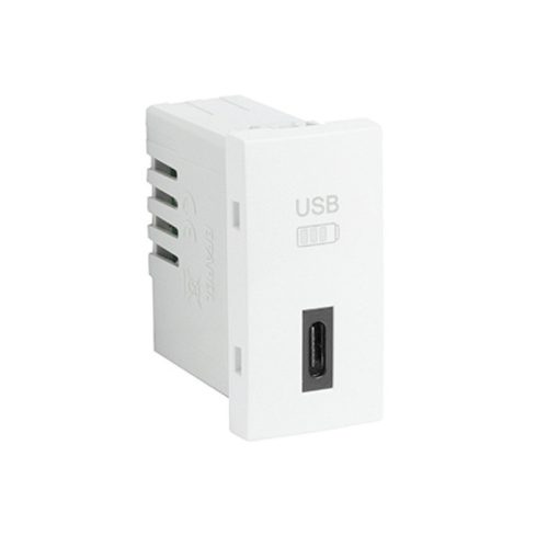 45387_SBM USB-C töltő, matt fehér - 1 modul