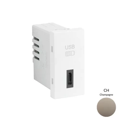 45387_SCH USB-C töltő, pezsgő - 1 modul