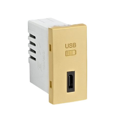 45387_SDU USB-C töltő, arany - 1 modul