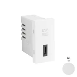 45387_SGE USB-C töltő, jég - 1 modul