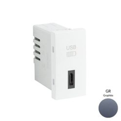 45387_SGR USB-C töltő, grafit - 1 modul